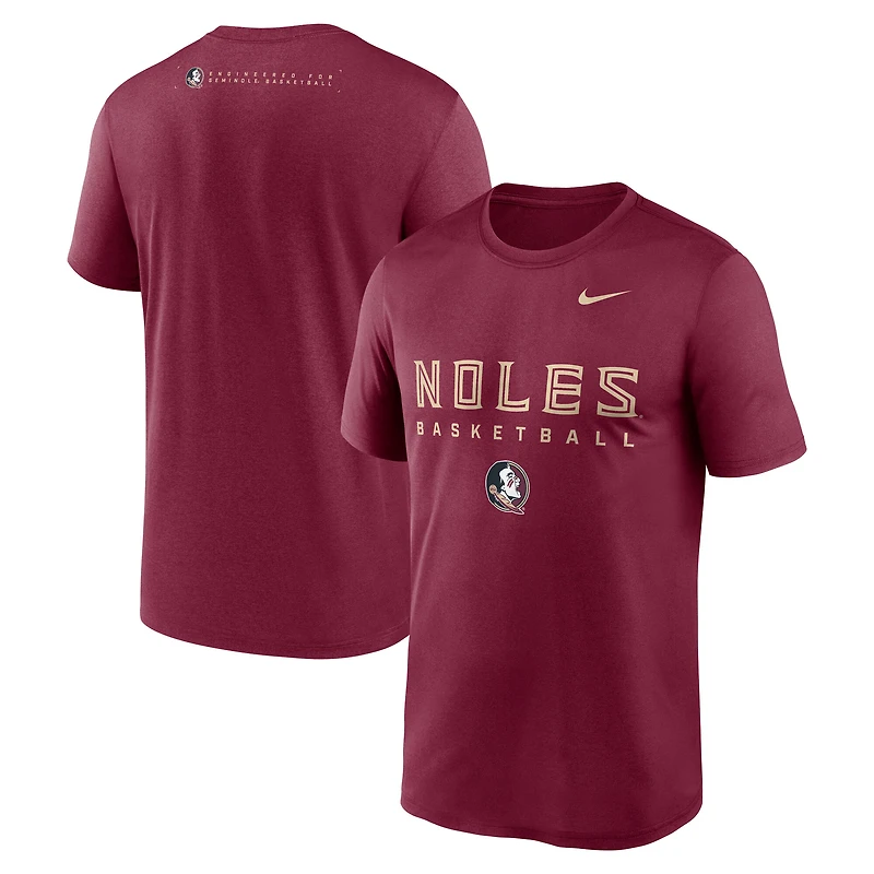 Men's Nike Garnet Florida State Seminoles 2025 Courtside Basketball Legend Dri-FIT T-Shirt