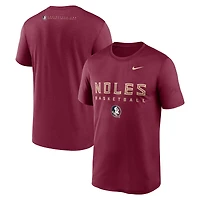Men's Nike Garnet Florida State Seminoles 2025 Courtside Basketball Legend Dri-FIT T-Shirt