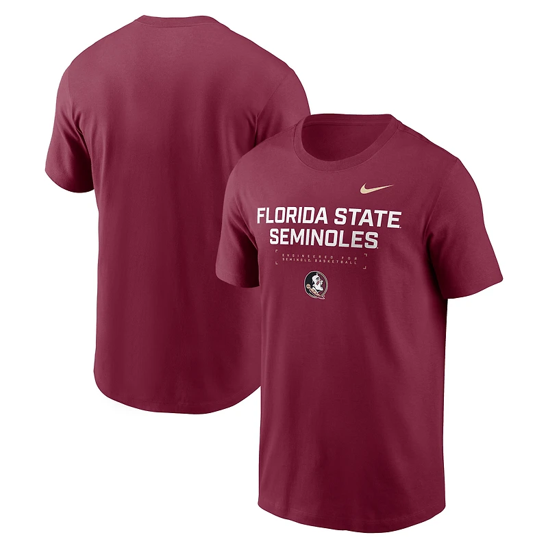 Men's Nike Garnet Florida State Seminoles 2025 Courtside Basketball Performance T-Shirt