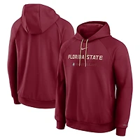 Men's Nike Garnet Florida State Seminoles 2025 Courtside Basketball Practice Raglan Dri-FIT Hoodie