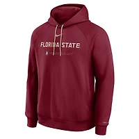 Men's Nike Garnet Florida State Seminoles 2025 Courtside Basketball Practice Raglan Dri-FIT Hoodie