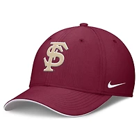 Men's Nike Garnet Florida State Seminoles 2025 Dugout Coaches Rise Swoosh Performance Flex Hat