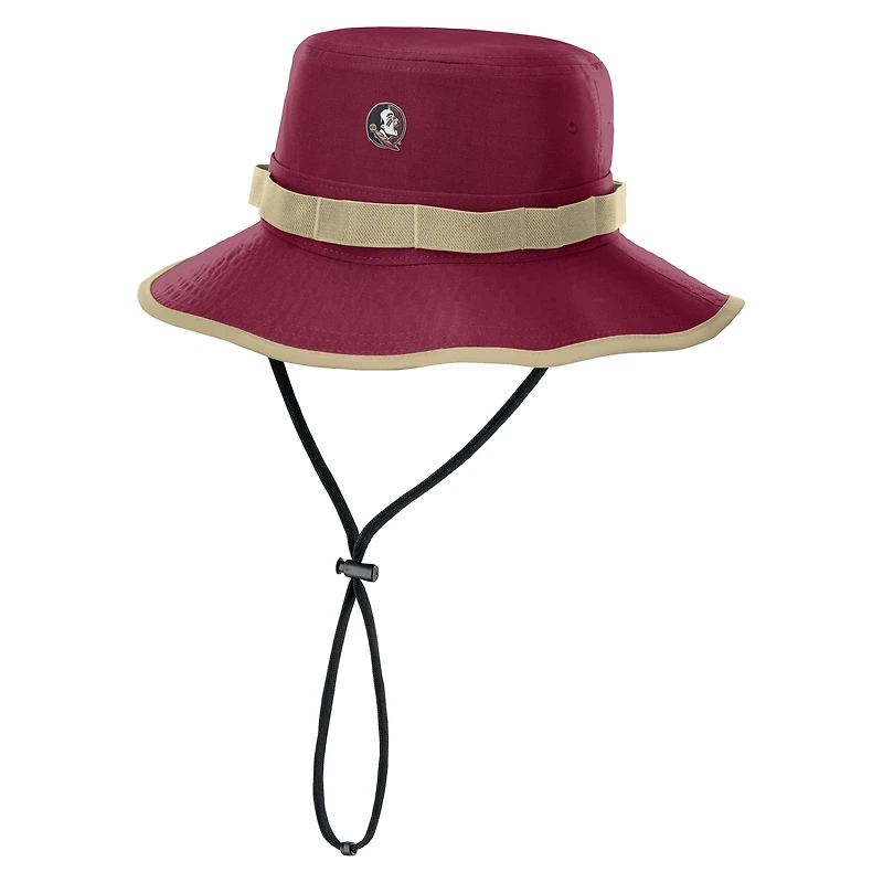 Men's Nike Garnet Florida State Seminoles 2025 Sideline Apex Boonie Performance Bucket Hat