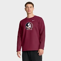 T-shirt Nike Garnet Florida State Seminoles 2025 Sideline Coach Therma-FIT à manches longues pour homme