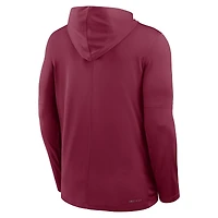 Men's Nike Garnet Florida State Seminoles 2025 Sideline Dri-FIT Long Sleeve Hoodie T-Shirt