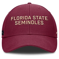 Men's Nike White Florida State Seminoles 2025 Sideline Rise Practice Adjustable Hat