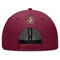 Casquette ajustable Nike Garnet Florida State Seminoles 2025 Sideline Rise pour homme