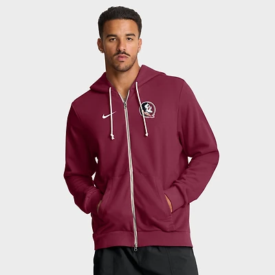 Men's Nike Garnet Florida State Seminoles 2025 Sideline Standard Issue Dri-FIT Full-Zip Hoodie