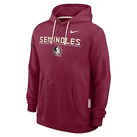Men's Nike Garnet Florida State Seminoles 2025 Sideline Standard Issue Dri-FIT Hoodie
