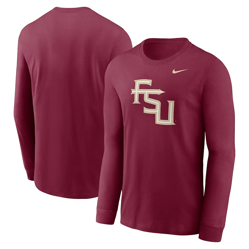 T-shirt à manches longues Nike Garnet Florida State Seminoles avec logo alternatif pour homme