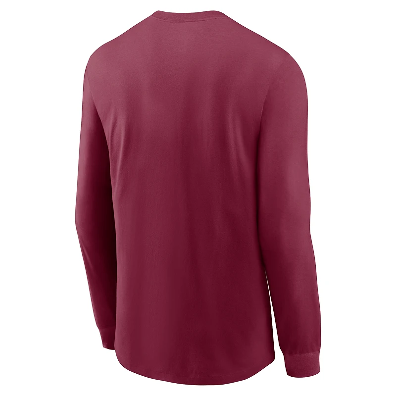 T-shirt à manches longues Nike Garnet Florida State Seminoles avec logo alternatif pour homme