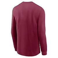 T-shirt à manches longues Nike Garnet Florida State Seminoles avec logo alternatif pour homme