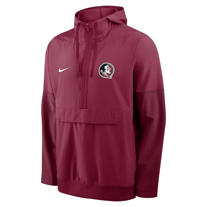 Veste à capuche et demi-zip Nike Garnet Florida State Seminoles pour homme