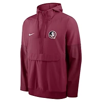 Veste à capuche et demi-zip Nike Garnet Florida State Seminoles pour homme