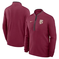 Men's Nike Garnet Florida State Seminoles Baseball Logo Lightweight Victory Performance Half-Zip Pullover