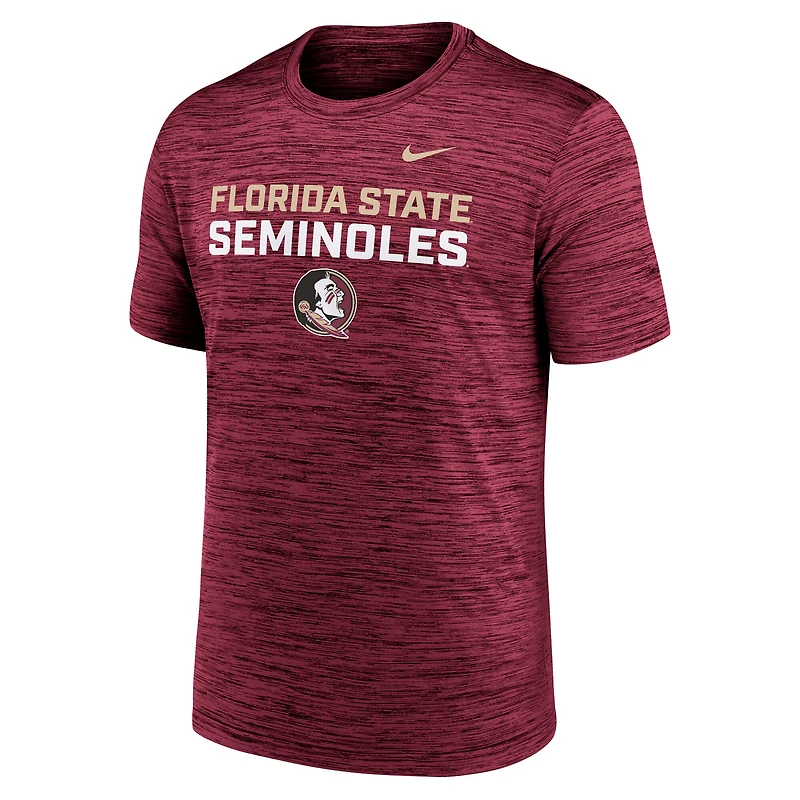 Men's Nike Garnet Florida State Seminoles Campus Center Stack Velocity Dri-FIT T-Shirt