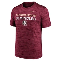 Men's Nike Garnet Florida State Seminoles Campus Center Stack Velocity Dri-FIT T-Shirt