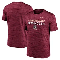 Men's Nike Garnet Florida State Seminoles Campus Center Stack Velocity Dri-FIT T-Shirt