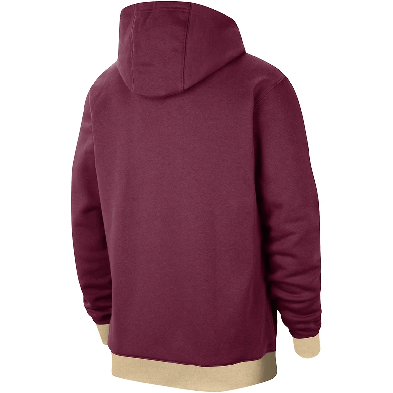 Men's Nike  Garnet Florida State Seminoles Campus Retro Fleece Pullover Hoodie