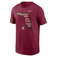 T-shirt Nike Garnet Florida State Seminoles Campus Shape pour homme