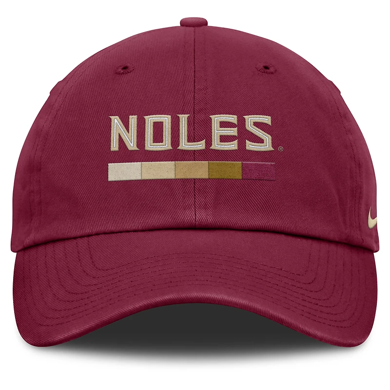 Casquette ajustable Nike Grenat Florida State Seminoles Club Campus pour homme