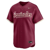 Maillot de baseball Nike Garnet Florida State Seminoles College Limited pour homme