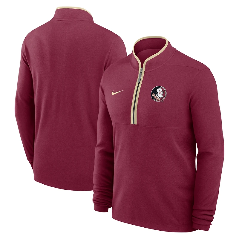 Men's Nike Garnet Florida State Seminoles Courtside Victory Dri-FIT Half-Zip Pullover