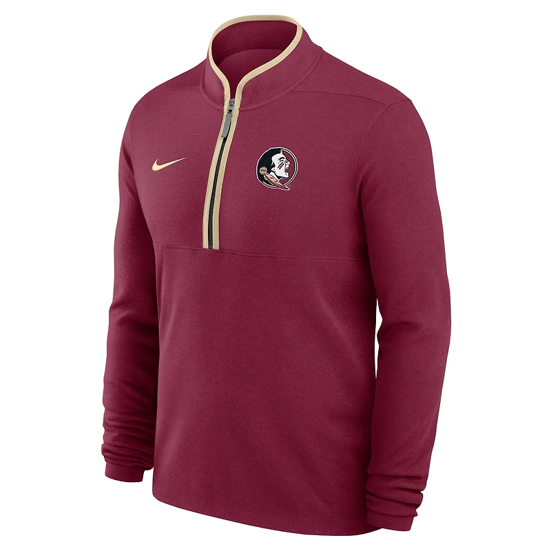 Men's Nike Garnet Florida State Seminoles Courtside Victory Dri-FIT Half-Zip Pullover