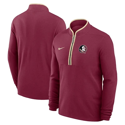 Pull Nike Garnet Florida State Seminoles Courtside Victory Dri-FIT à demi-zip pour homme