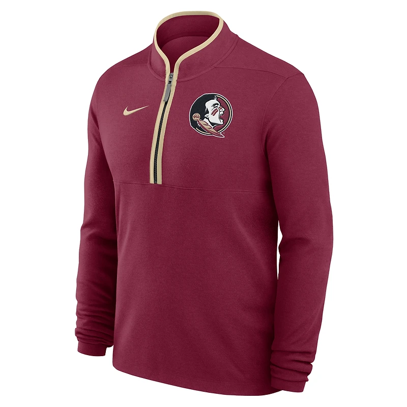 Men's Nike Garnet Florida State Seminoles Courtside Victory Dri-FIT Half-Zip Top
