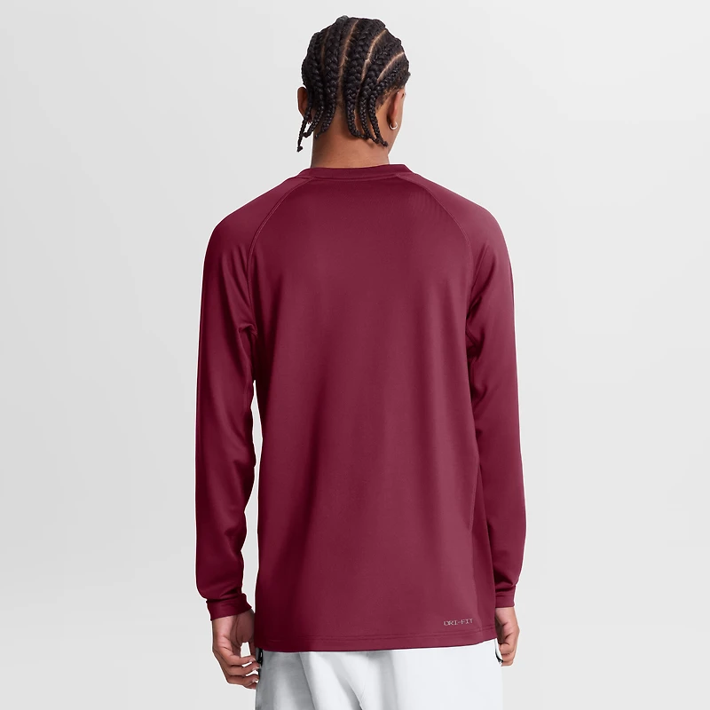 Pull-over léger Nike Garnet Florida State Seminoles Dugout Dri-FIT pour homme