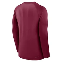 Men's Nike Garnet Florida State Seminoles Dugout Dri-FIT Lightweight Crew Pullover