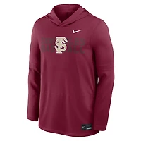 Men's Nike Garnet Florida State Seminoles Dugout Dri-FIT Long Sleeve Hooded T-Shirt