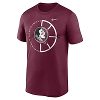 T-shirt Nike Dri-Fit pour homme, couleur grenat, Florida State Seminoles Legend Basketball Icon