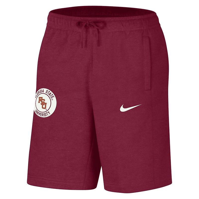Short Nike Garnet Florida State Seminoles Logo pour homme