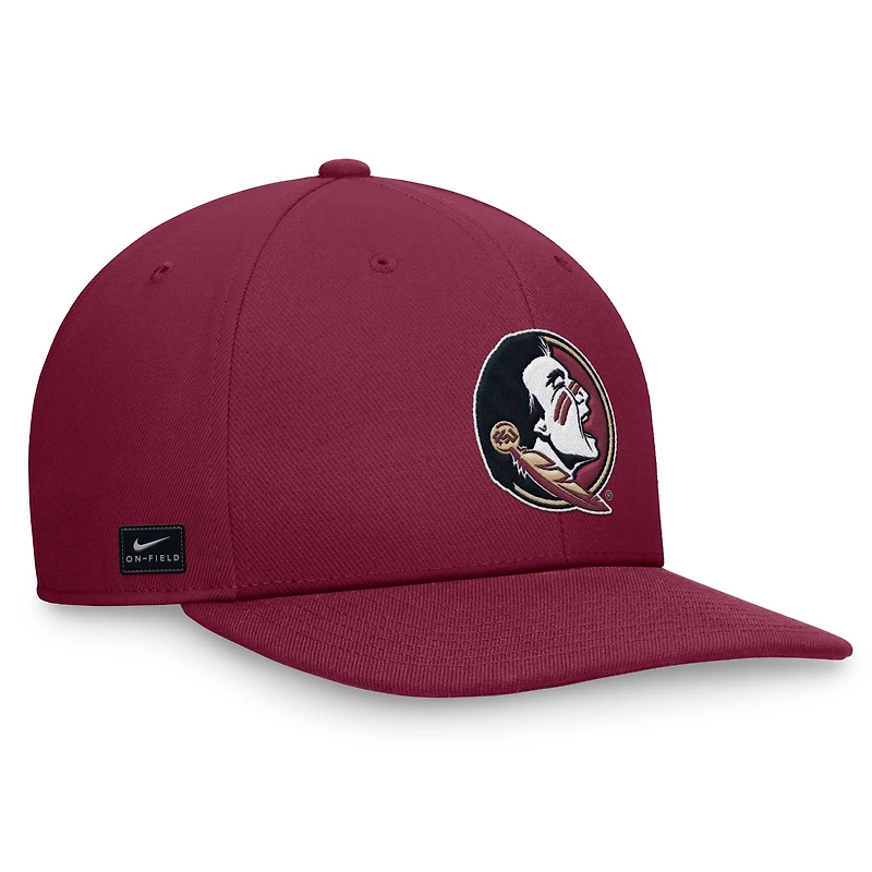 Men's Nike Garnet Florida State Seminoles On-Field Pro Bill Snapback Hat