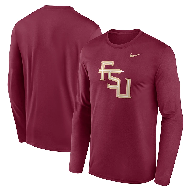 Men's Nike Garnet Florida State Seminoles Primetime Alternate Logo Legend Performance Long Sleeve T-Shirt