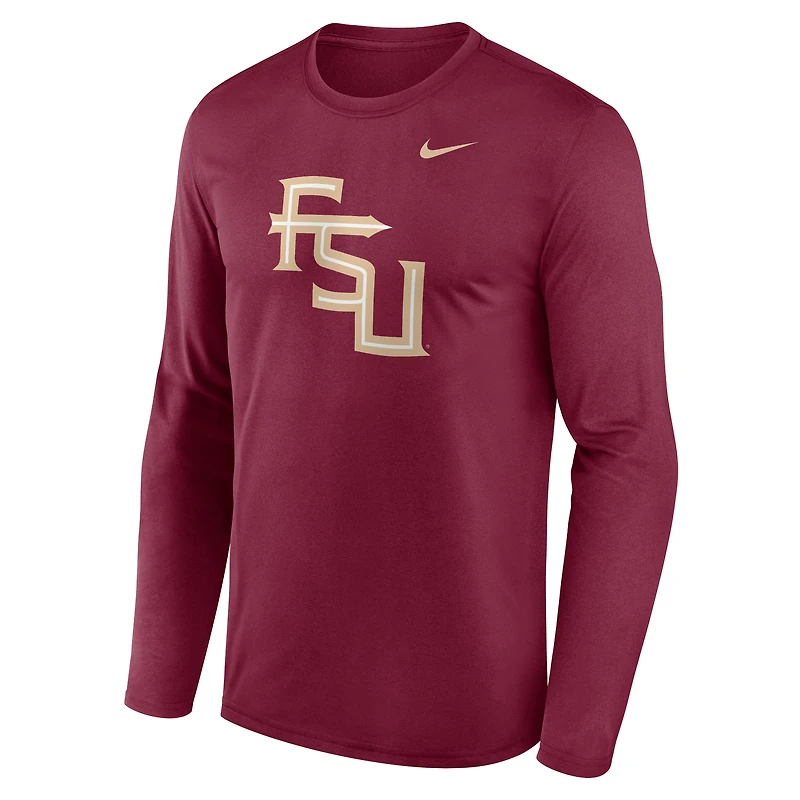Men's Nike Garnet Florida State Seminoles Primetime Alternate Logo Legend Performance Long Sleeve T-Shirt