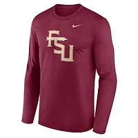 Men's Nike Garnet Florida State Seminoles Primetime Alternate Logo Legend Performance Long Sleeve T-Shirt