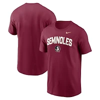 T-shirt Nike Garnet Florida State Seminoles Primetime Arch Stack pour homme