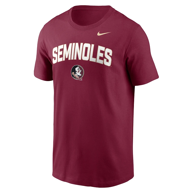 T-shirt Nike Garnet Florida State Seminoles Primetime Arch Stack pour homme