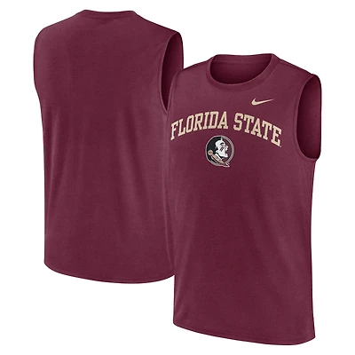 Men's Nike Garnet Florida State Seminoles Primetime Legend Arch Dri-FIT Muscle Tank Top