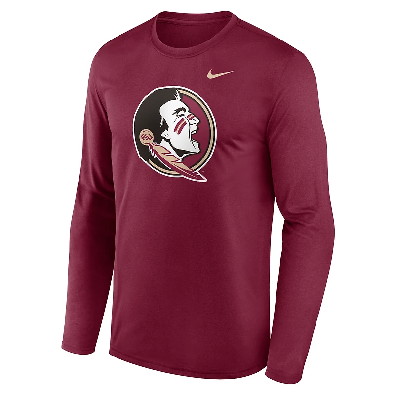 Men's Nike Garnet Florida State Seminoles Primetime Primary Legend Long Sleeve T-Shirt