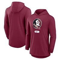Men's Nike Garnet Florida State Seminoles Primetime Tri-Blend Dri-FIT Long Sleeve Hoodie T-Shirt