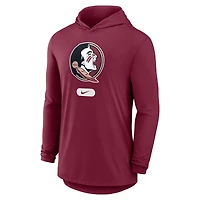 Men's Nike Garnet Florida State Seminoles Primetime Tri-Blend Dri-FIT Long Sleeve Hoodie T-Shirt