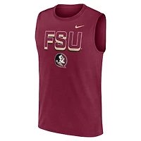 Men's Nike Garnet Florida State Seminoles Primetime Tricode Legend Dri-FIT Tank Top