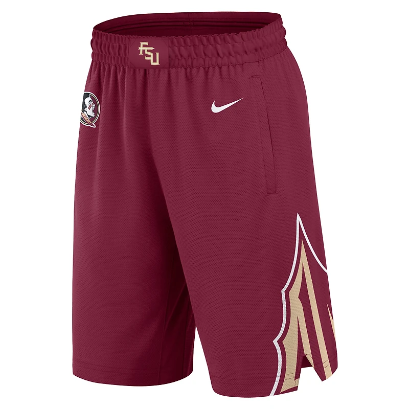 Men's Nike Garnet Florida State Seminoles Road Replica Performance Basketball Shorts