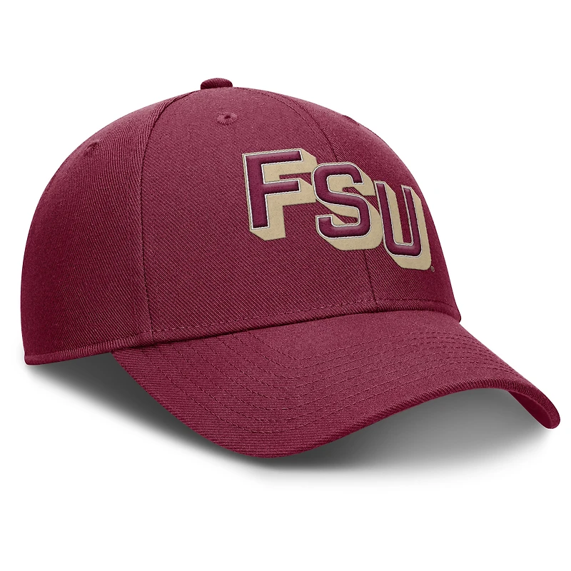 Men's Nike Garnet Florida State Seminoles Slanted Primetime Rise Performance Adjustable Hat