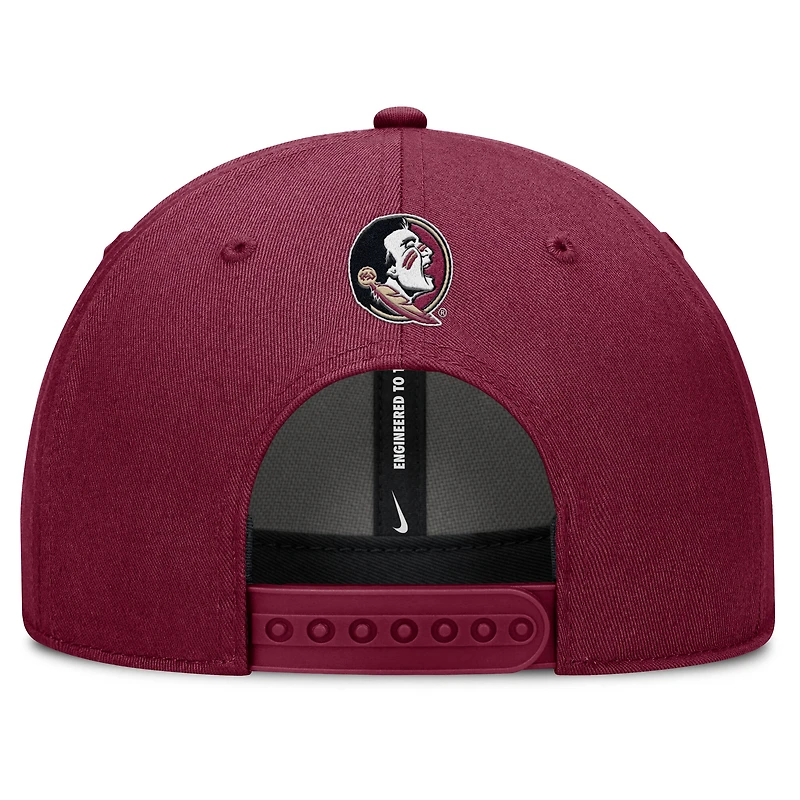 Men's Nike Garnet Florida State Seminoles Slanted Primetime Rise Performance Adjustable Hat