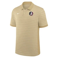Polo Nike Gold Florida State Seminoles 2025 pour homme, coupe début de saison, avec rayures Victory Sideline Dri-FIT